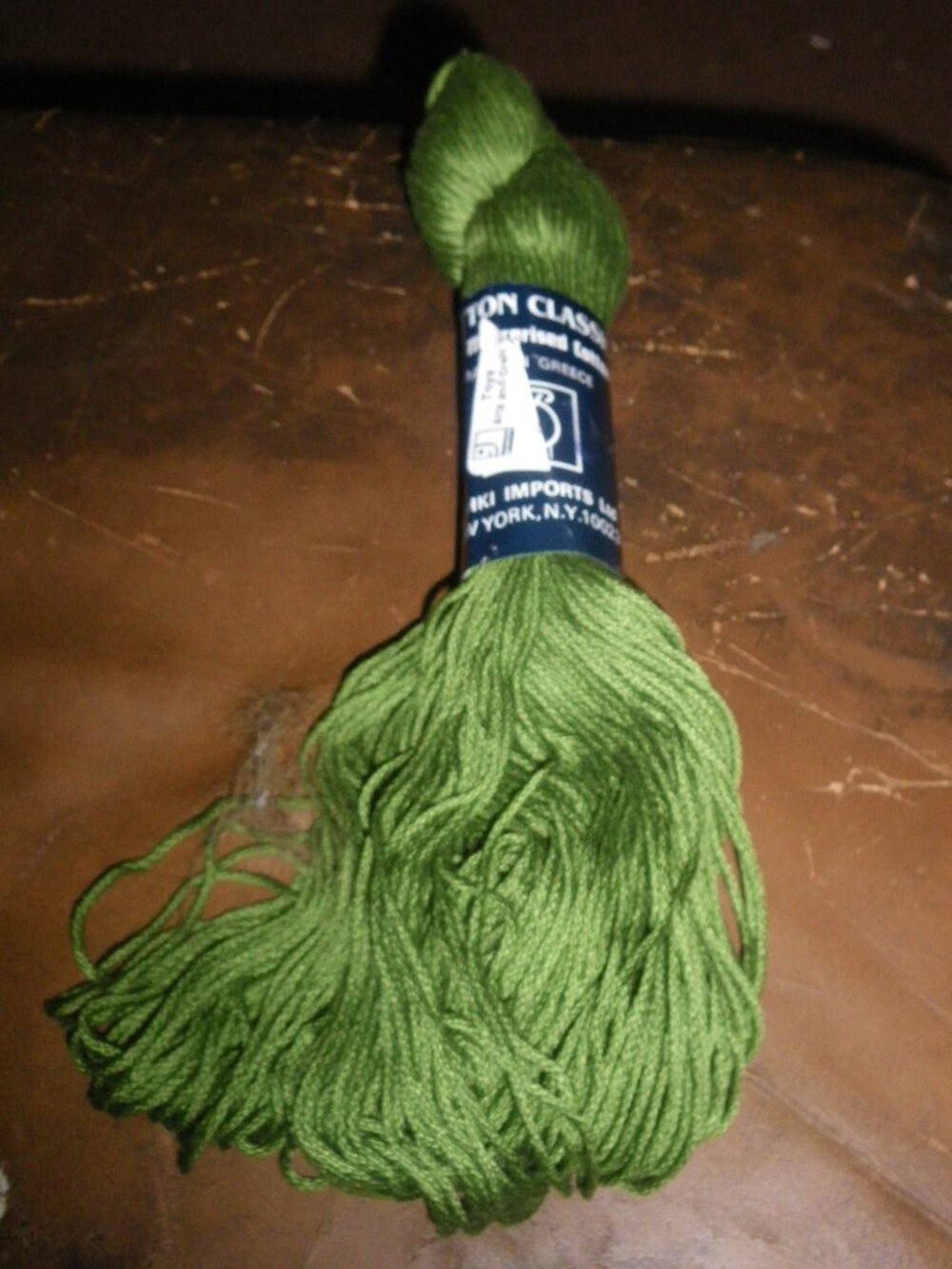 1 Hank Tahki Imports Cotton Classic Yarn - Color Green - 108 yds.